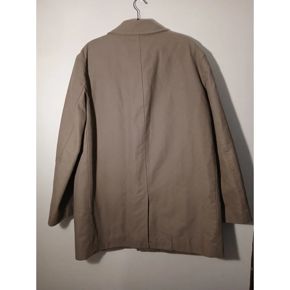 J‎ Crew Tan Classic Barn Coat Full Button Quilted Lined Mens Size Large